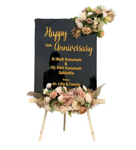 Papan Bunga Akrilik Krincing